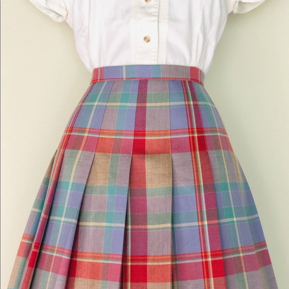Vintage Plaid Pendleton Skirt
